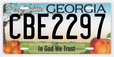 GA license plate CBE2297