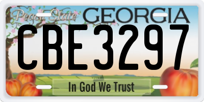 GA license plate CBE3297