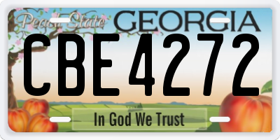 GA license plate CBE4272