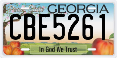 GA license plate CBE5261