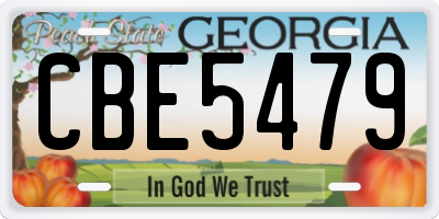 GA license plate CBE5479