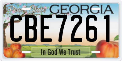 GA license plate CBE7261