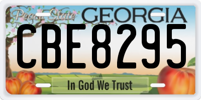 GA license plate CBE8295