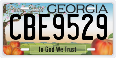 GA license plate CBE9529