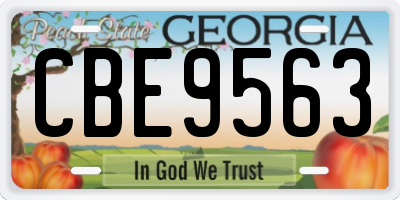 GA license plate CBE9563