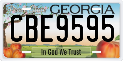 GA license plate CBE9595