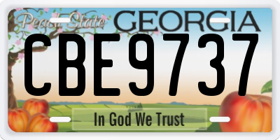GA license plate CBE9737