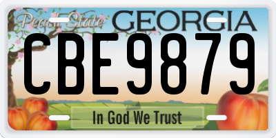 GA license plate CBE9879