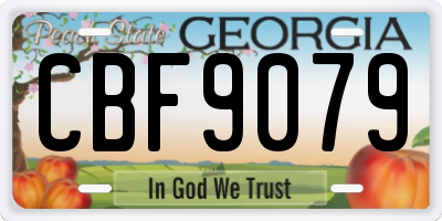 GA license plate CBF9079
