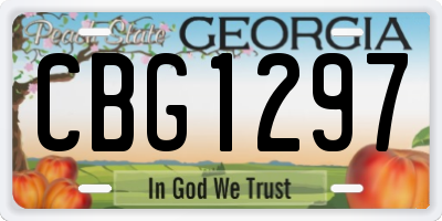 GA license plate CBG1297