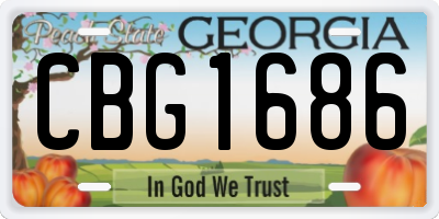 GA license plate CBG1686