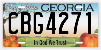 GA license plate CBG4271