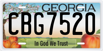 GA license plate CBG7520