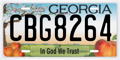 GA license plate CBG8264