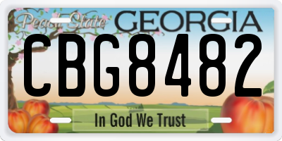 GA license plate CBG8482