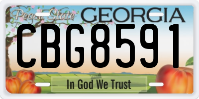 GA license plate CBG8591