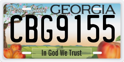 GA license plate CBG9155