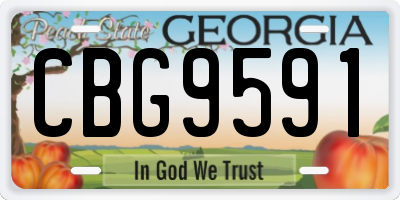 GA license plate CBG9591