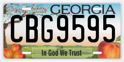 GA license plate CBG9595