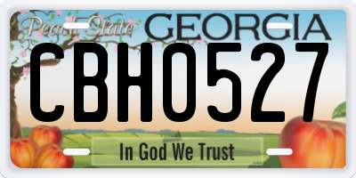 GA license plate CBH0527