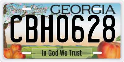 GA license plate CBH0628