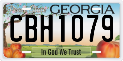 GA license plate CBH1079