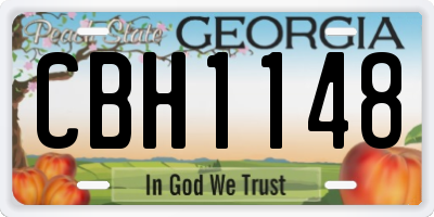 GA license plate CBH1148