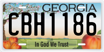 GA license plate CBH1186
