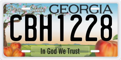 GA license plate CBH1228