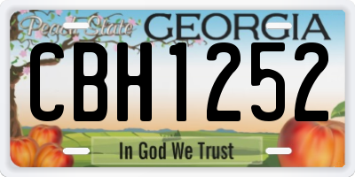 GA license plate CBH1252