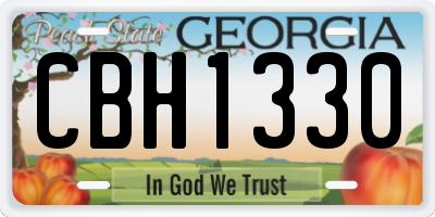 GA license plate CBH1330