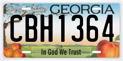 GA license plate CBH1364