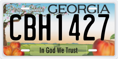 GA license plate CBH1427