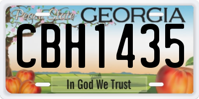 GA license plate CBH1435