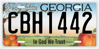 GA license plate CBH1442