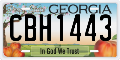 GA license plate CBH1443