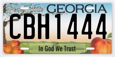 GA license plate CBH1444