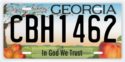GA license plate CBH1462