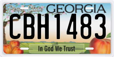 GA license plate CBH1483