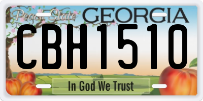 GA license plate CBH1510