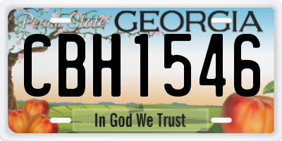 GA license plate CBH1546