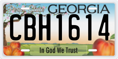 GA license plate CBH1614