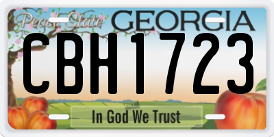 GA license plate CBH1723