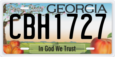 GA license plate CBH1727