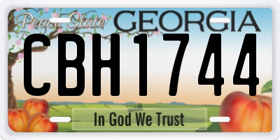 GA license plate CBH1744