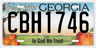 GA license plate CBH1746