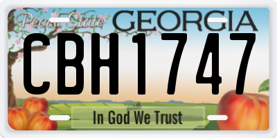 GA license plate CBH1747