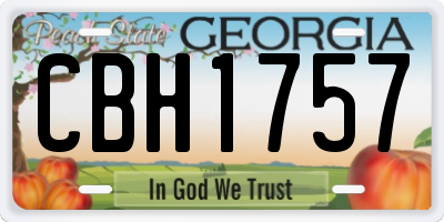 GA license plate CBH1757