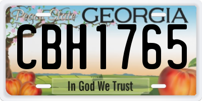 GA license plate CBH1765