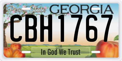 GA license plate CBH1767